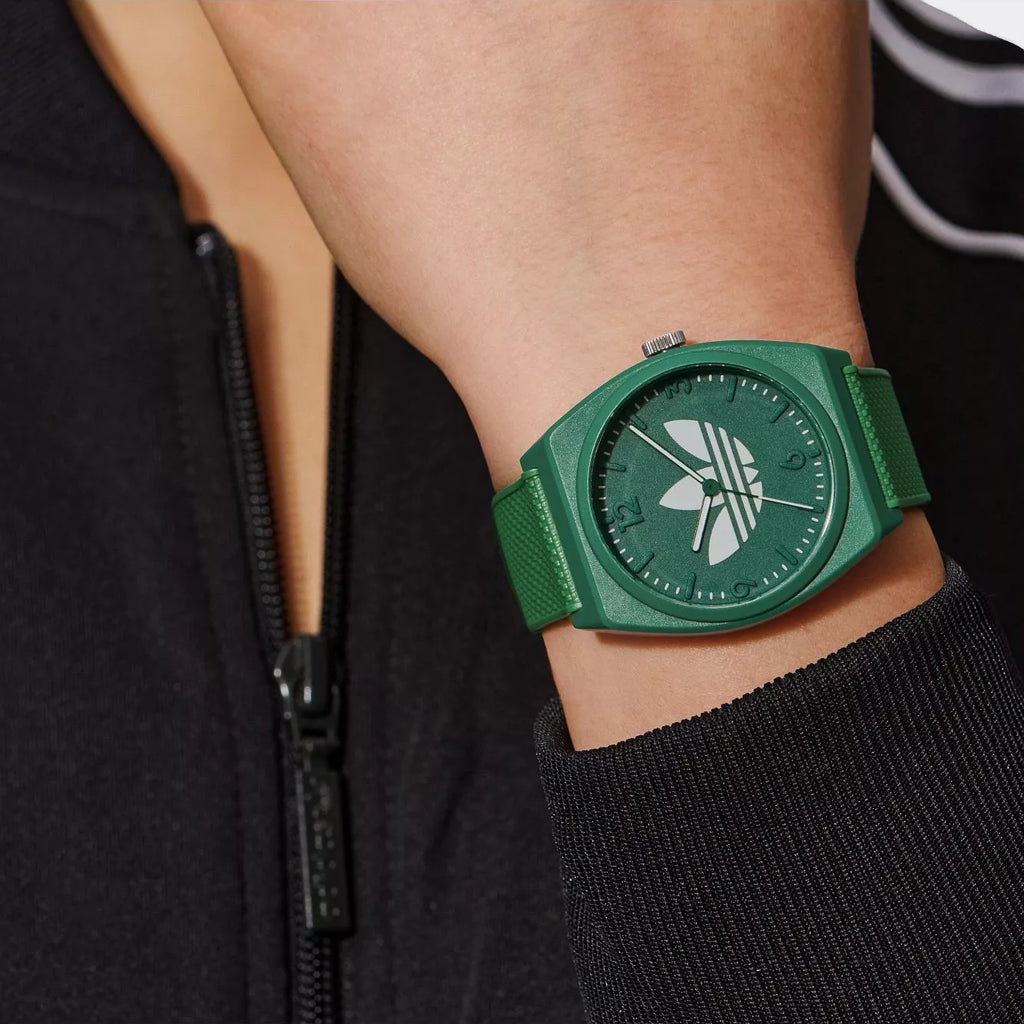 Adidas Unisex Green Silicone Quartz Watch | Aost23050