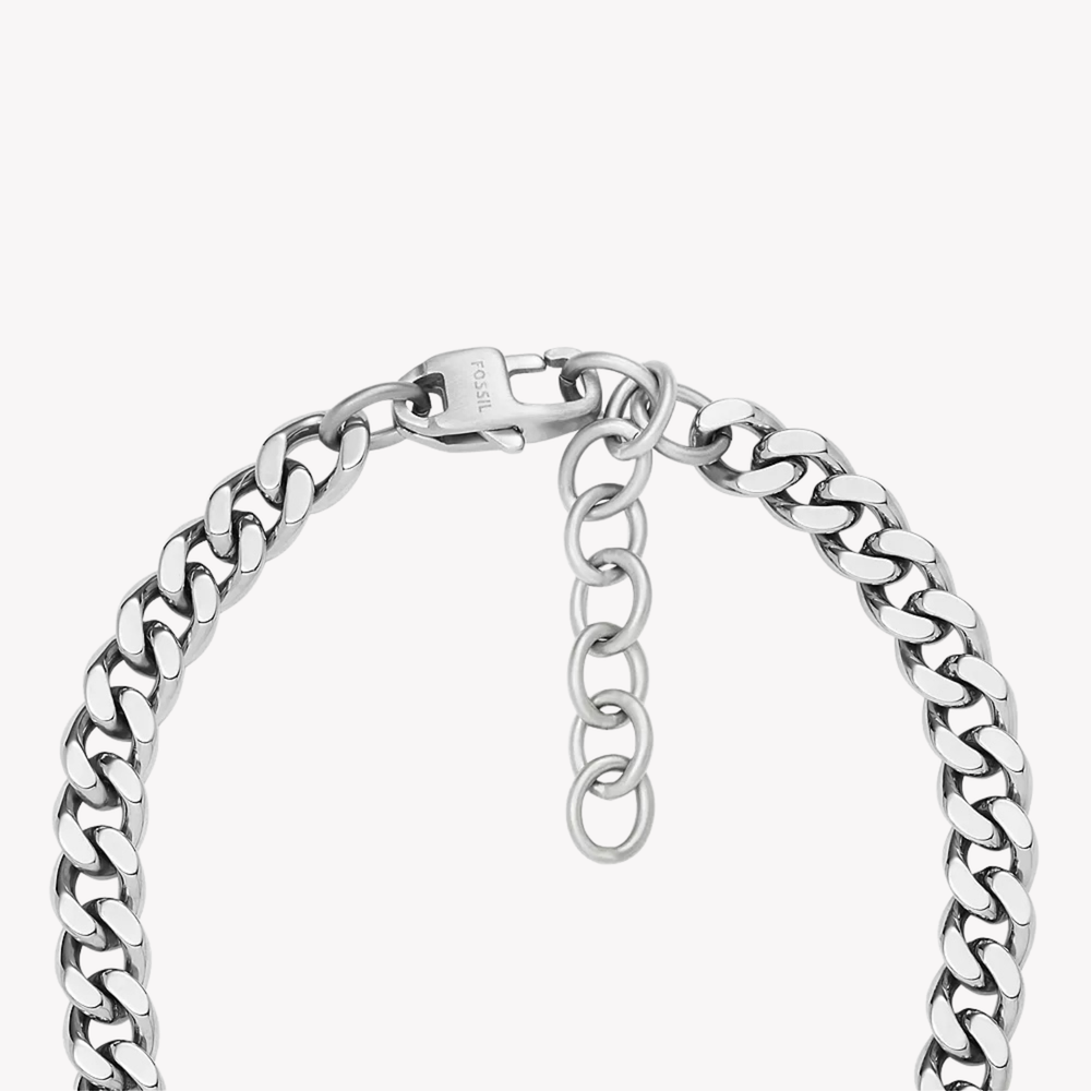 Fossil Jewels Men's Silver Necklace, D-Link Chain | JF04356040
