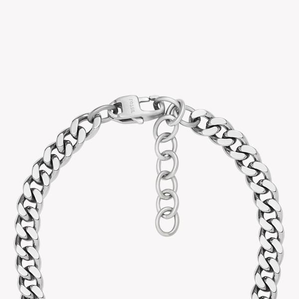 Fossil Jewels Men's Silver Necklace, D-Link Chain | JF04356040