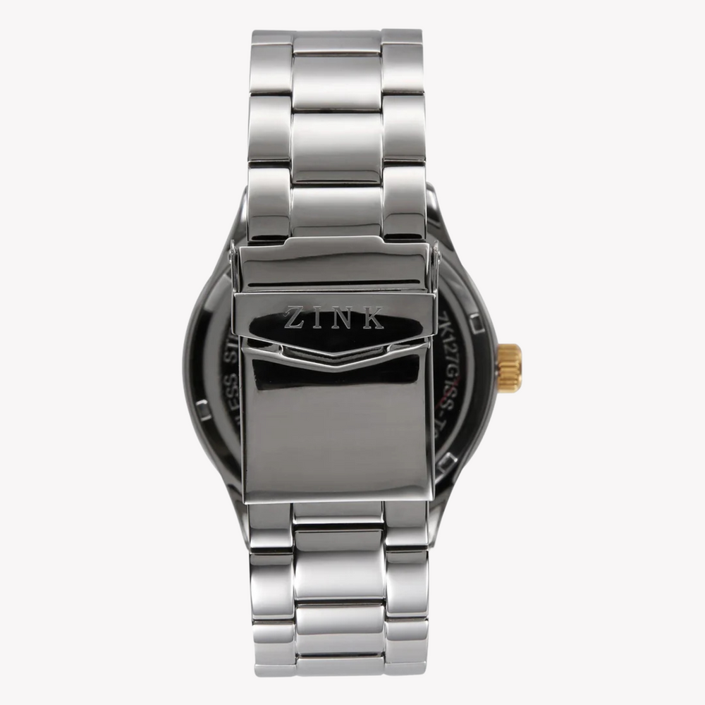 Zink Men's Silver Stainless Steel Analog Watch | Zk127g1ss-T6 by i-watch