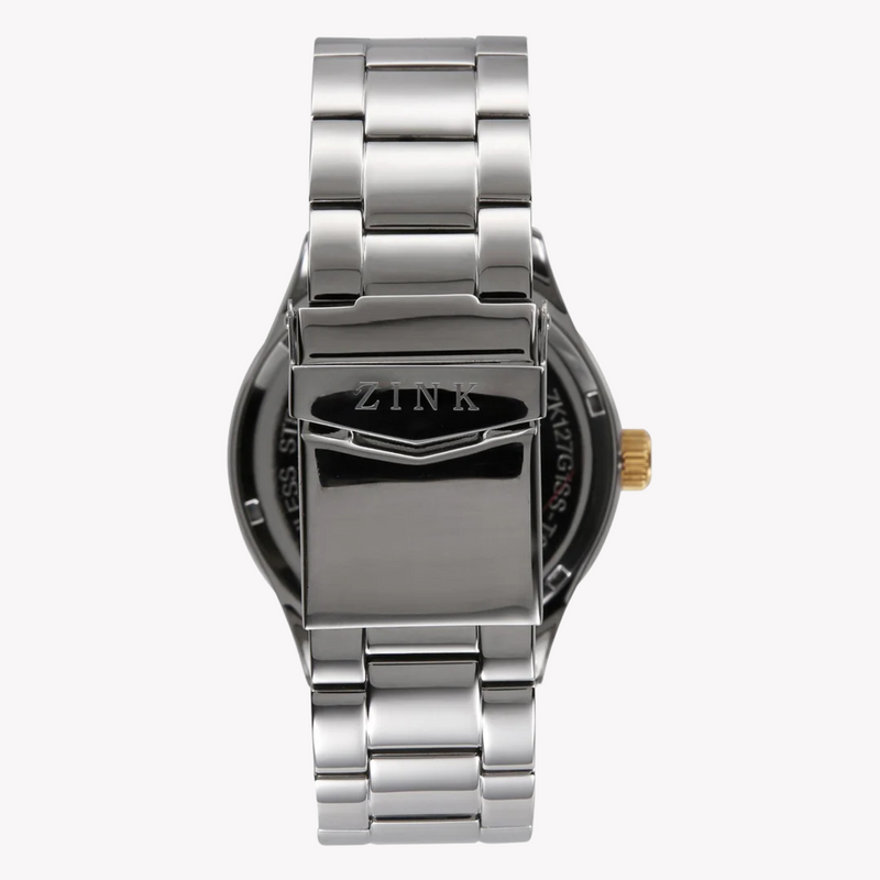 Zink Men's Silver Stainless Steel Analog Watch | Zk127g1ss-T6 by i-watch