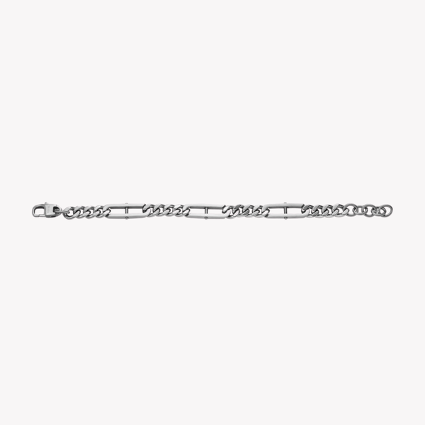 Fossil Men's Silver-Tone Chain Bracelet, Heritage D-Link | JF04342040