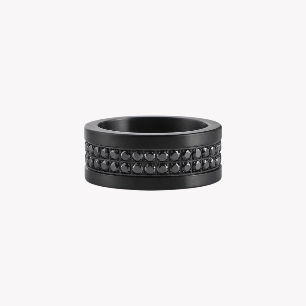Zink Men's Black Stainless Steel Ring | Zjrg044b
