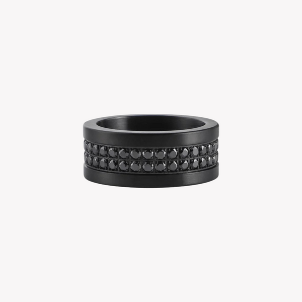 Zink Men's Black Stainless Steel Ring | Zjrg044b