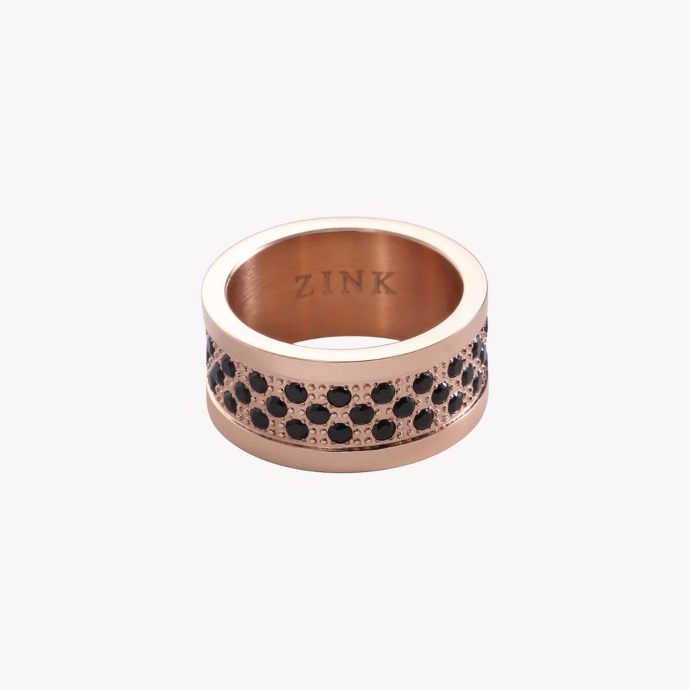 Zink Men's Rose Gold Stainless Steel Ring | Zjrg024spig