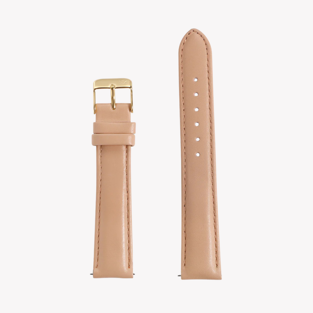 Zink Women's Leather Watch Band - Beige | Zlb007spg