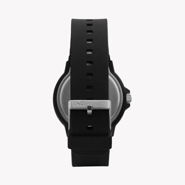 Q&Q Watch By Citizen VR18J002Y Men Analog Watch with Black Rubber Strap