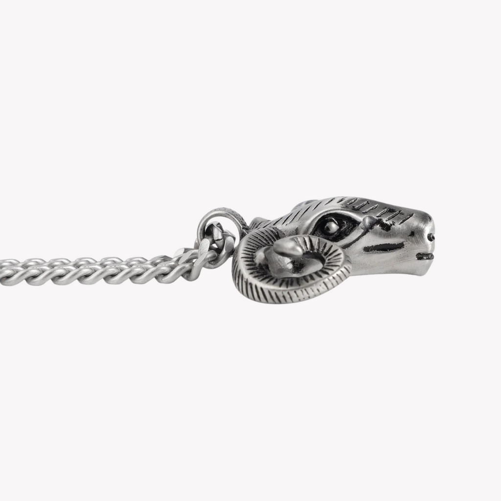 Zink Men's Necklace - Silver Stainless Steel | Zjpd023s