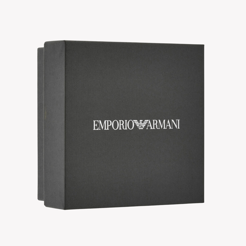 Emporio Armani Women's Rose Gold Necklace, Sterling Silver with Champagne & Green Stones | EG3577221