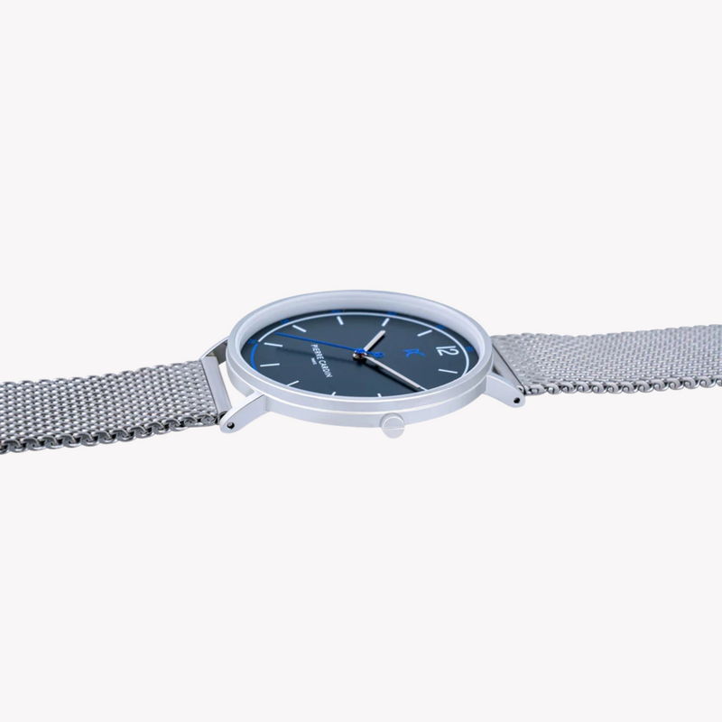 Pierre Cardin Men's Silver Stainless Steel Watch, Blue Dial | Cbn.3006 by i-watch