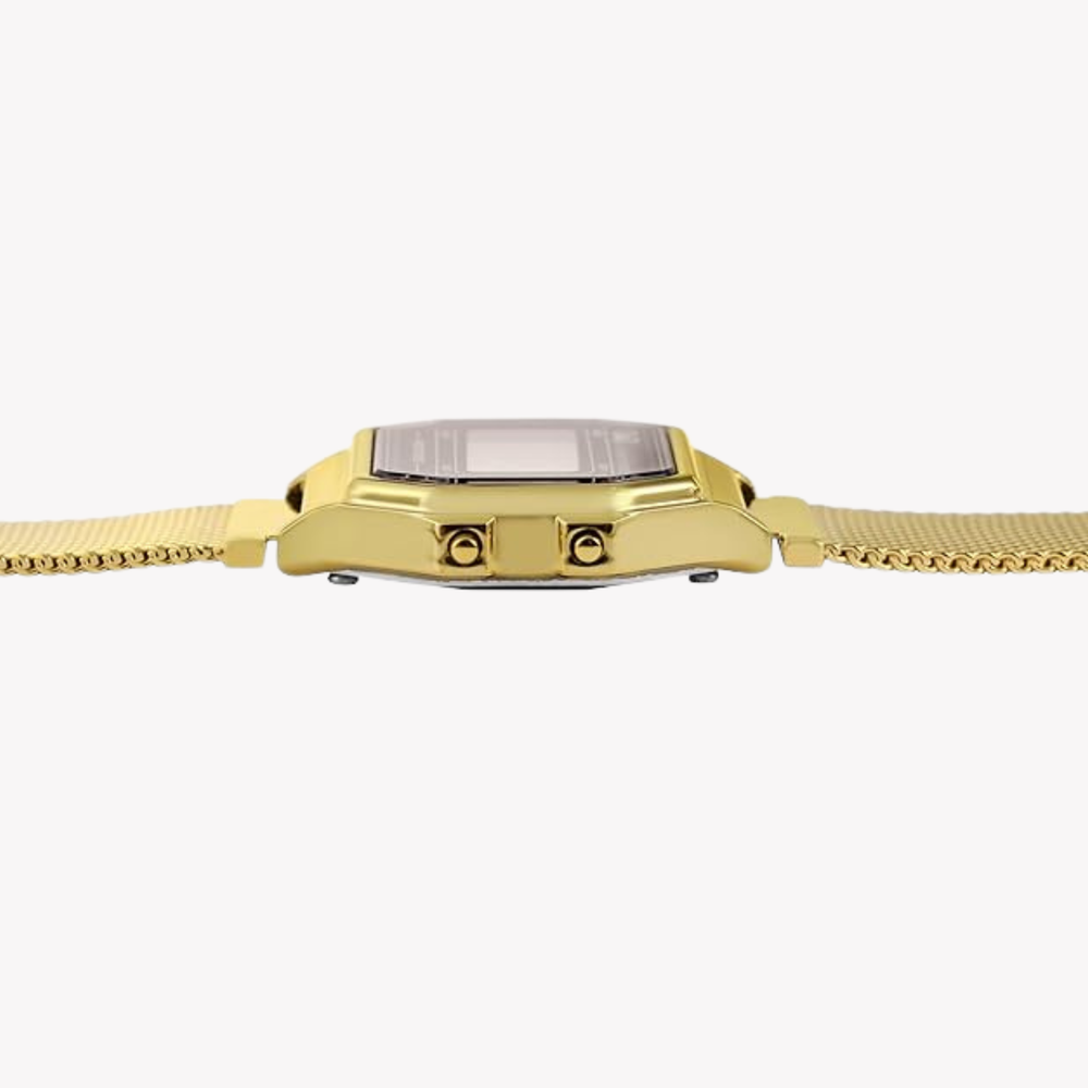 Q&Q Women's Gold Women's Watch, Black Digital Dial | M173J027Y