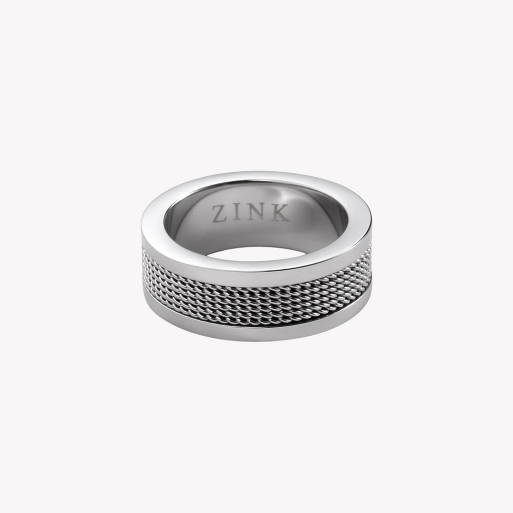 Zink Men's Silver Stainless Steel Ring | Zjrg017ssp
