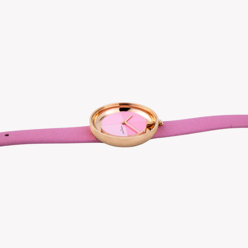Pierre Cardin Women's Pink Leather Watch, Rose Gold Case | Cma.0004