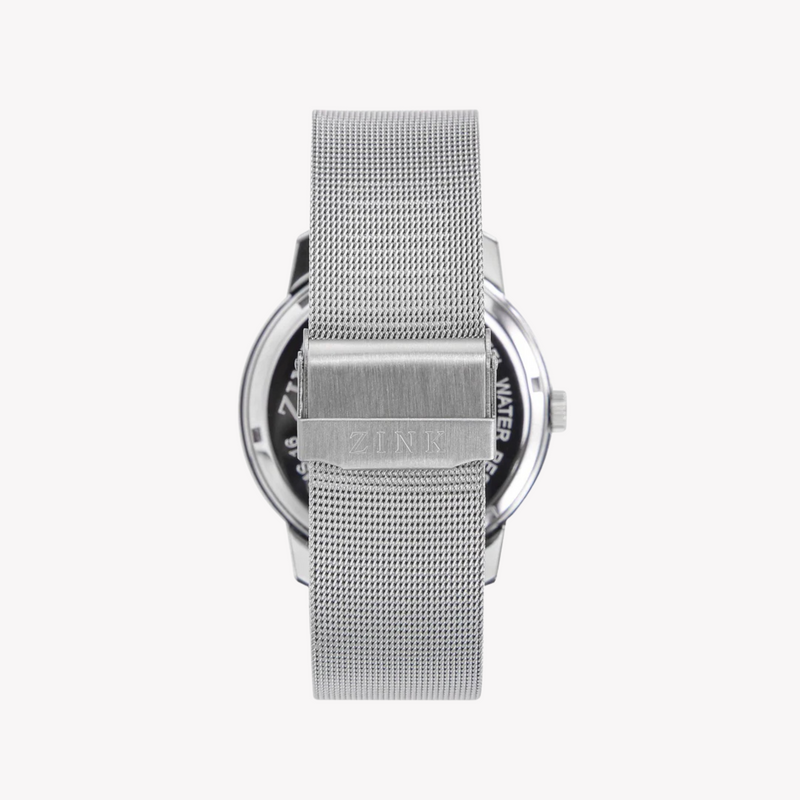 Zink Men's Stainless Steel Analog Watch - Silver | Zk126g5ms-16 by i-watch
