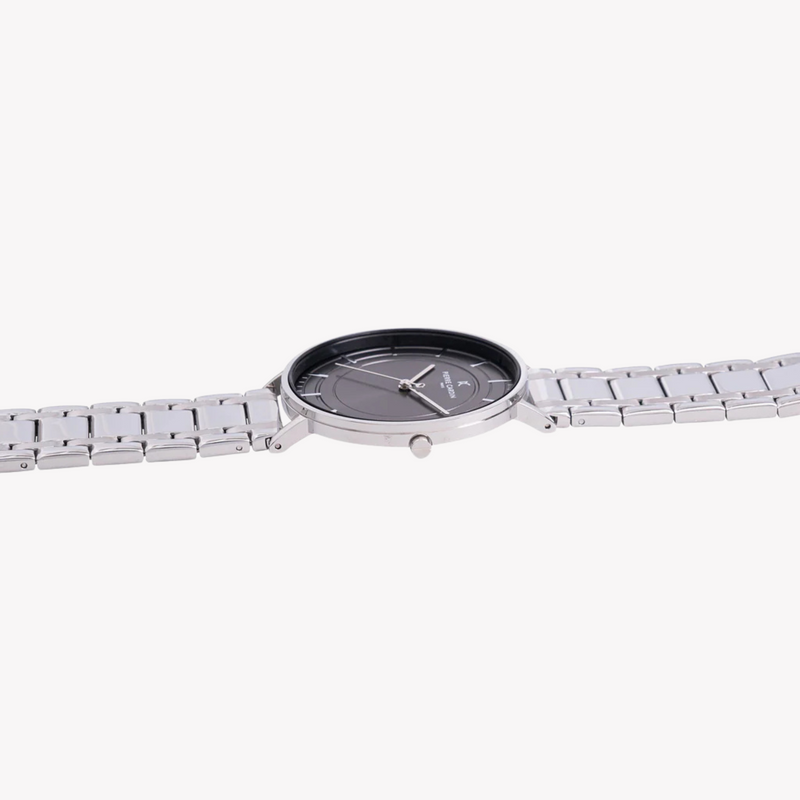 Pierre Cardin Men's Silver Metal Watch, Black Dial | Cbn.3033 by i-watch