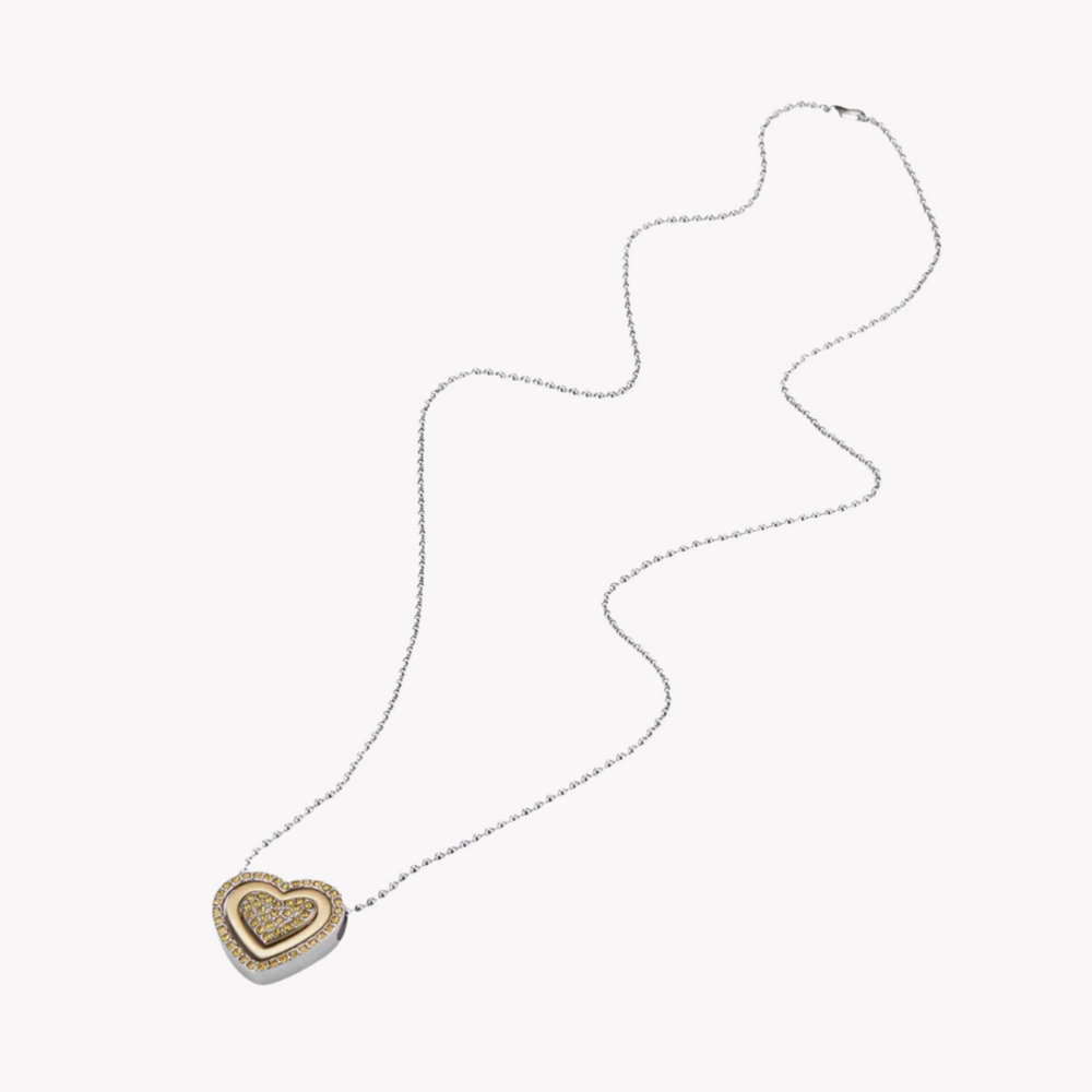 Zink Women's Silver Stainless Steel Necklace | Zfnl006g by i-watch