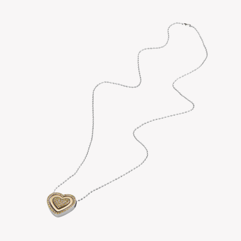 Zink Women's Silver Stainless Steel Necklace | Zfnl006g by i-watch