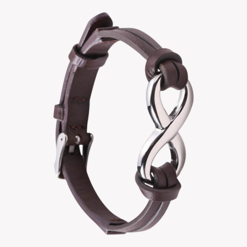 Zink Men's Brown Leather & Stainless Steel Bracelet | Zjbc035brp-A by i-watch