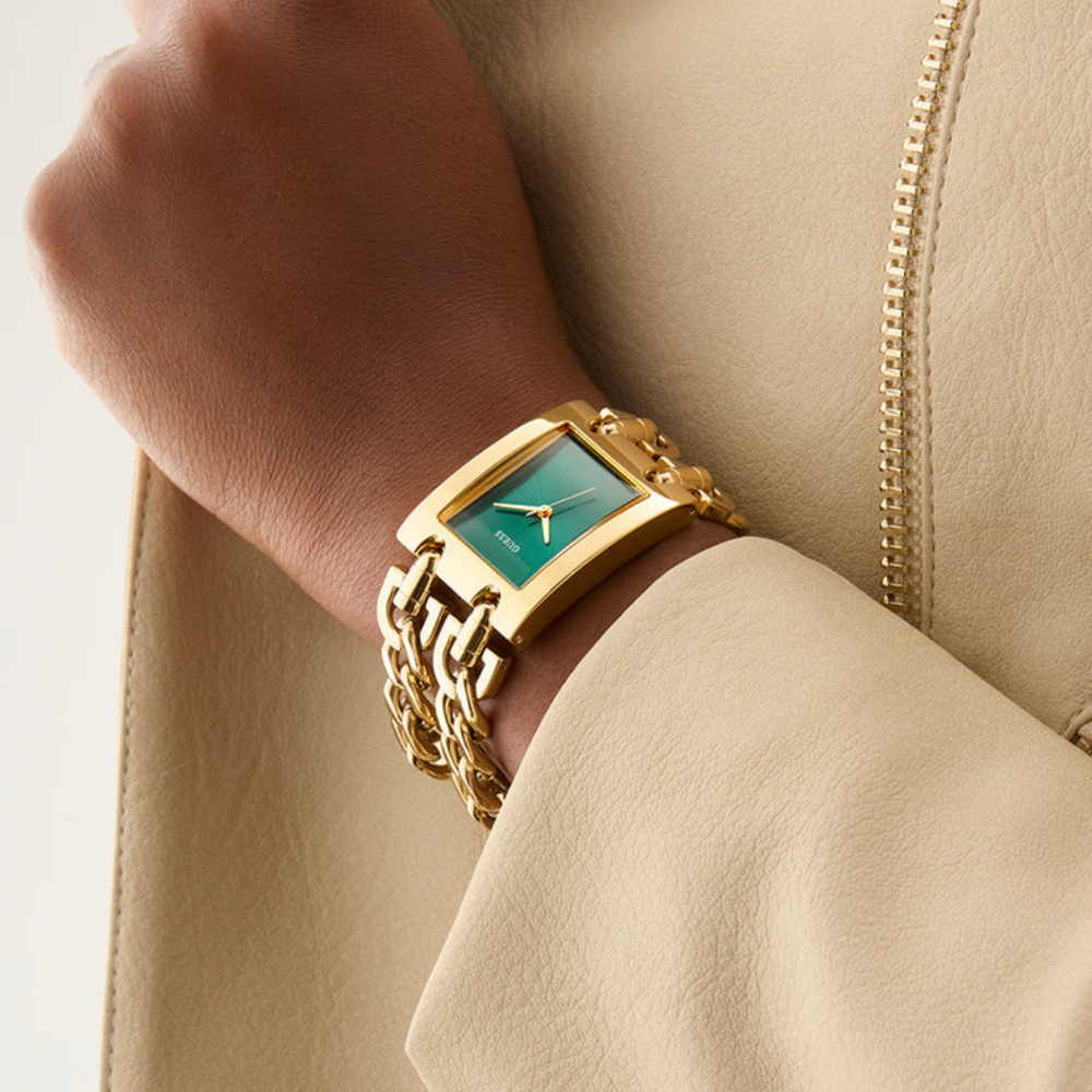 Guess Women's Gold Watch, Green Dial | Gw0740l2 by i-watch