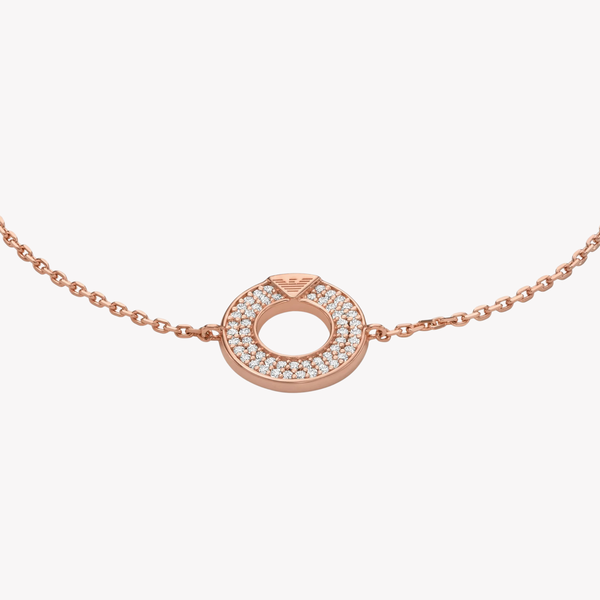 Emporio Armani Women's Rose Gold Bracelet, Sterling Silver with Cubic Zirconia | EG3589221