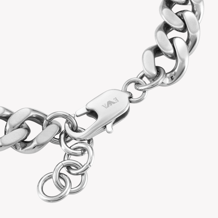 Emporio Armani Men's Silver Bracelet, Eagle Logo Plate | EGS3132040