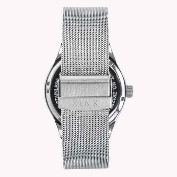 Zink Men's Silver Stainless Steel Analog Watch | Zk127g1ms-16