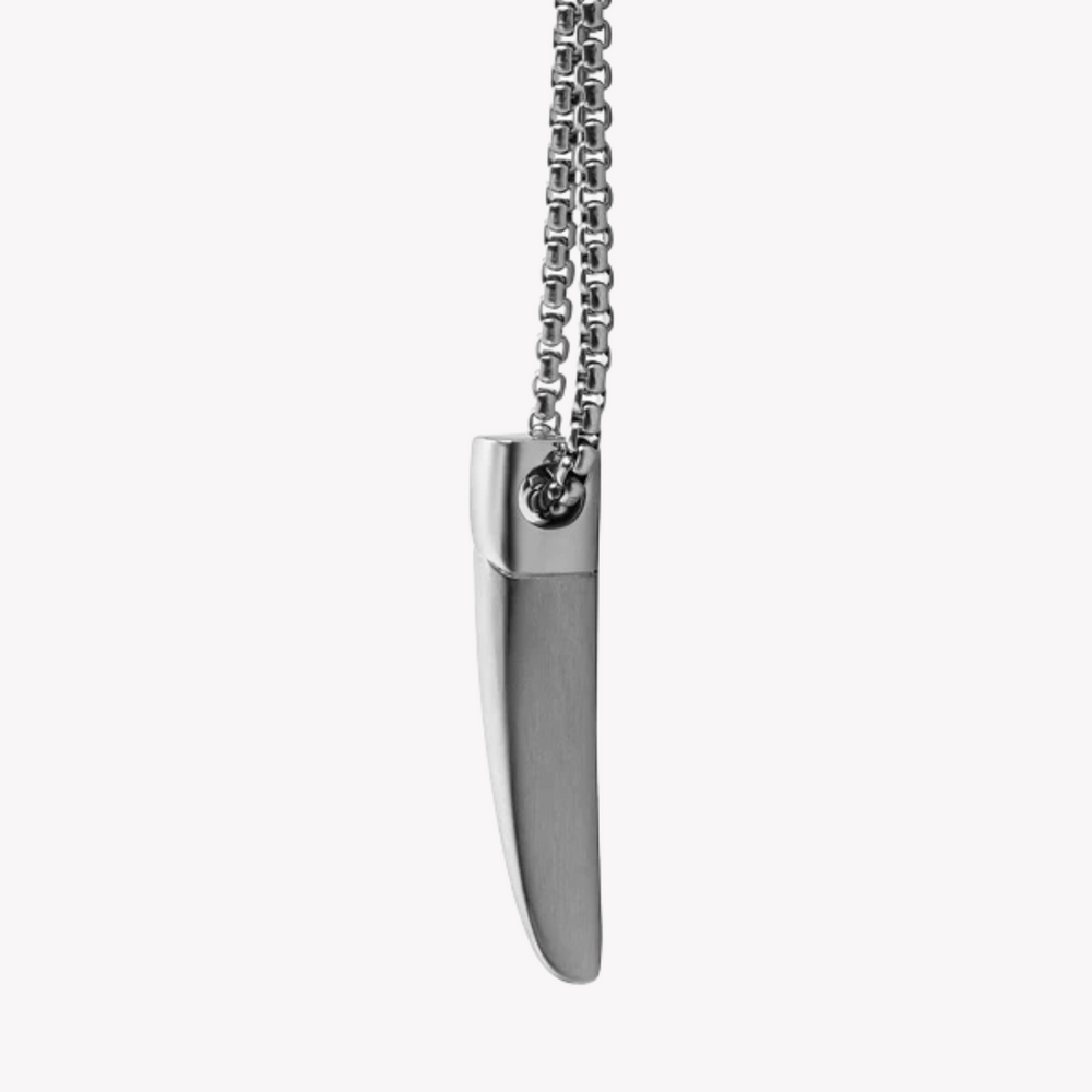 Zink Men's Stainless Steel Necklace - Silver | Zjpd024-S by i-watch