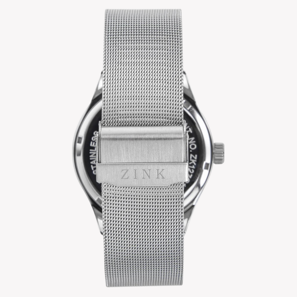 Zink Men's Stainless Steel Black Dial Quartz Watch | Zk127g1ms-26 by i-watch