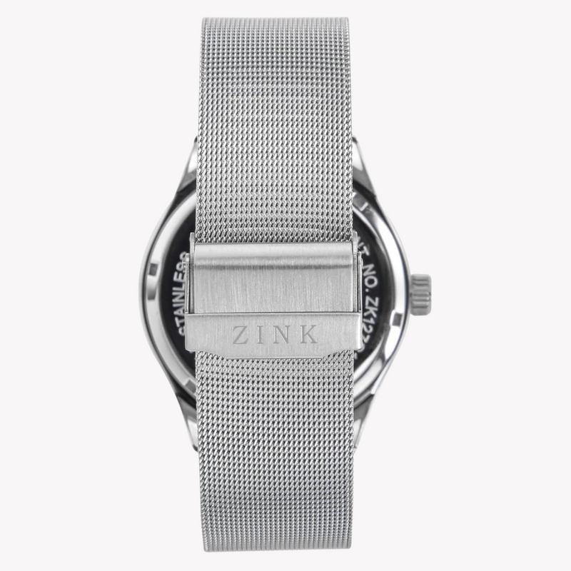 Zink Men's Stainless Steel Black Dial Quartz Watch | Zk127g1ms-26 by i-watch
