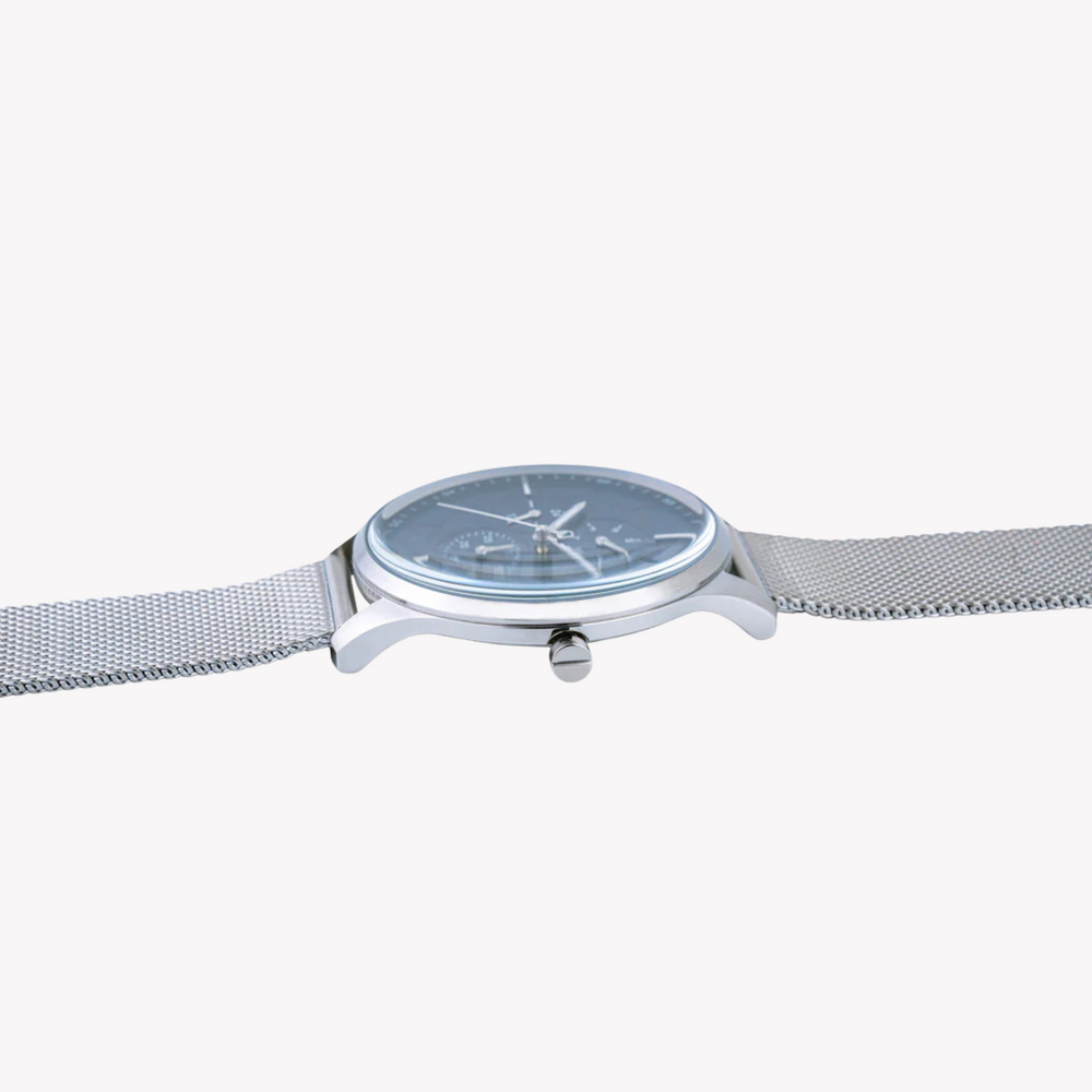 Pierre Cardin Men's Silver Stainless Steel Watch, Blue Dial | Pc902731f121 by i-watch