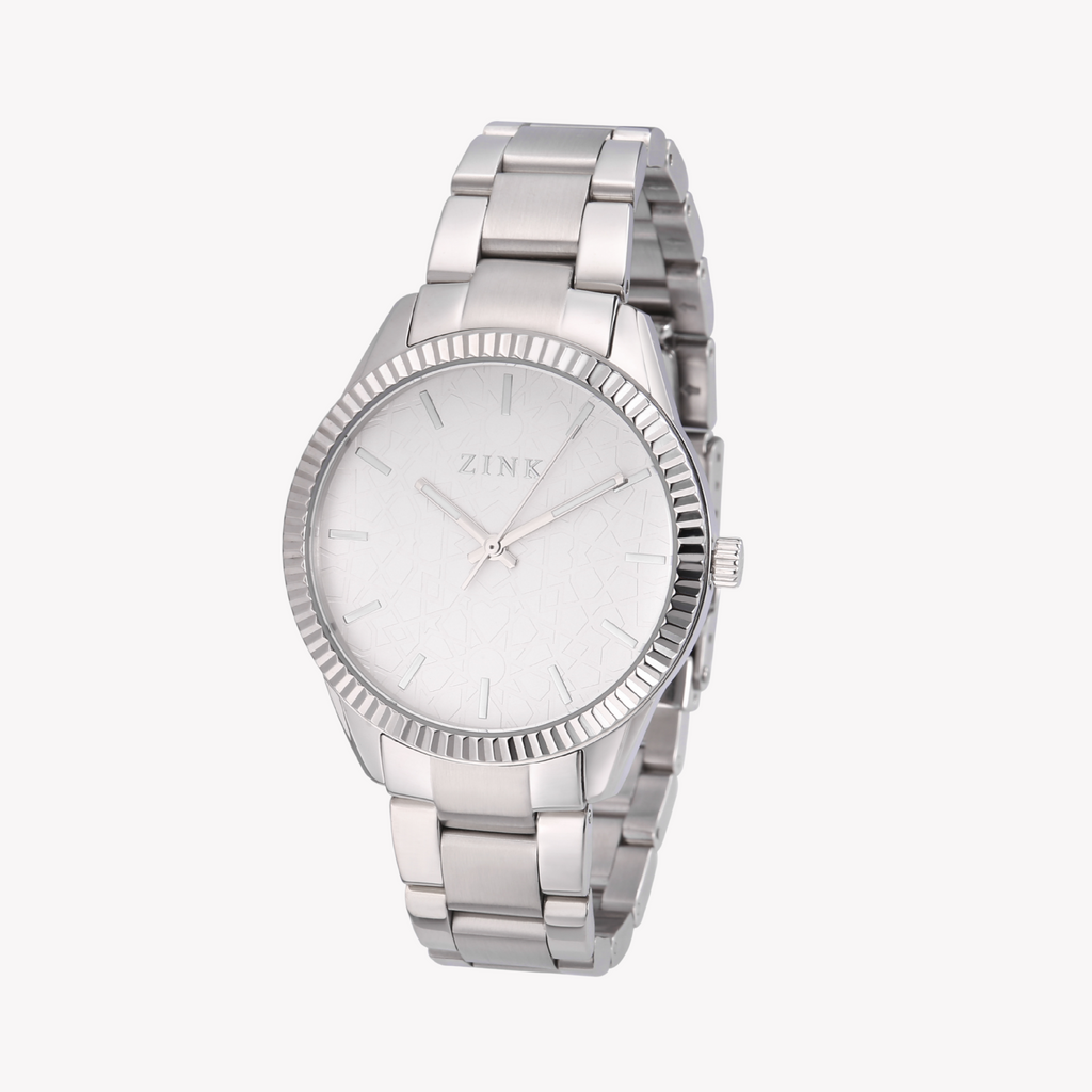 Zink Women's Silver Stainless Steel Analog Watch | Zk128l1ss-16