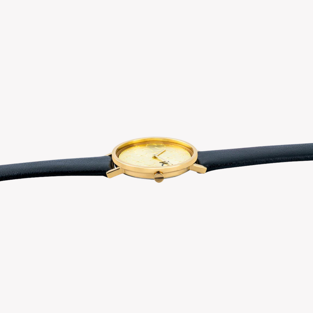 Pierre Cardin Women's Black Leather Watch, Gold Case | Cbv.1516 by i-watch