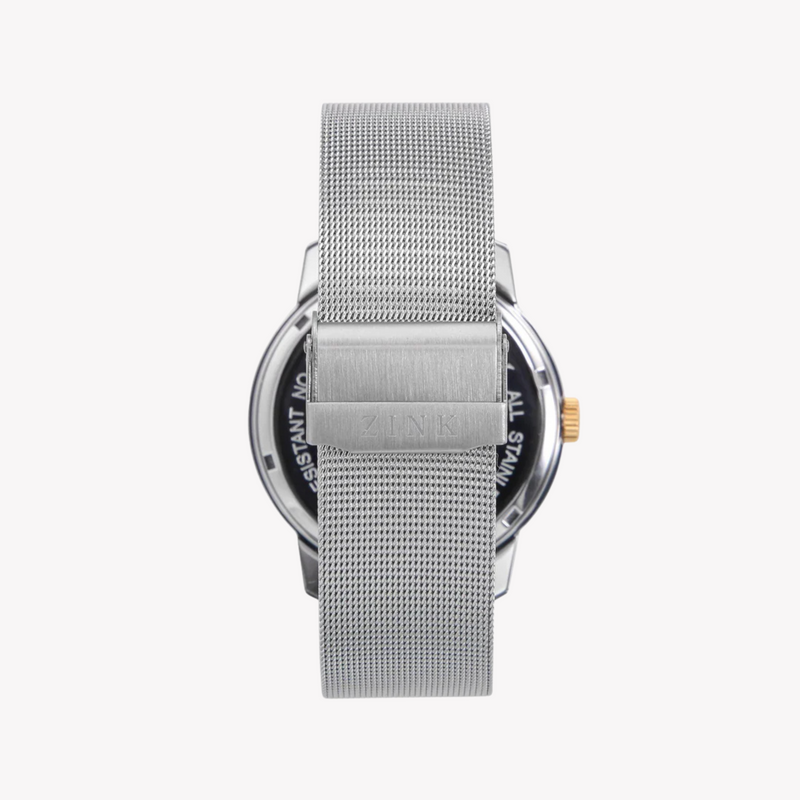 Zink Men's Silver Stainless Steel Analog Watch | Zk126g5ms-T6 by i-watch