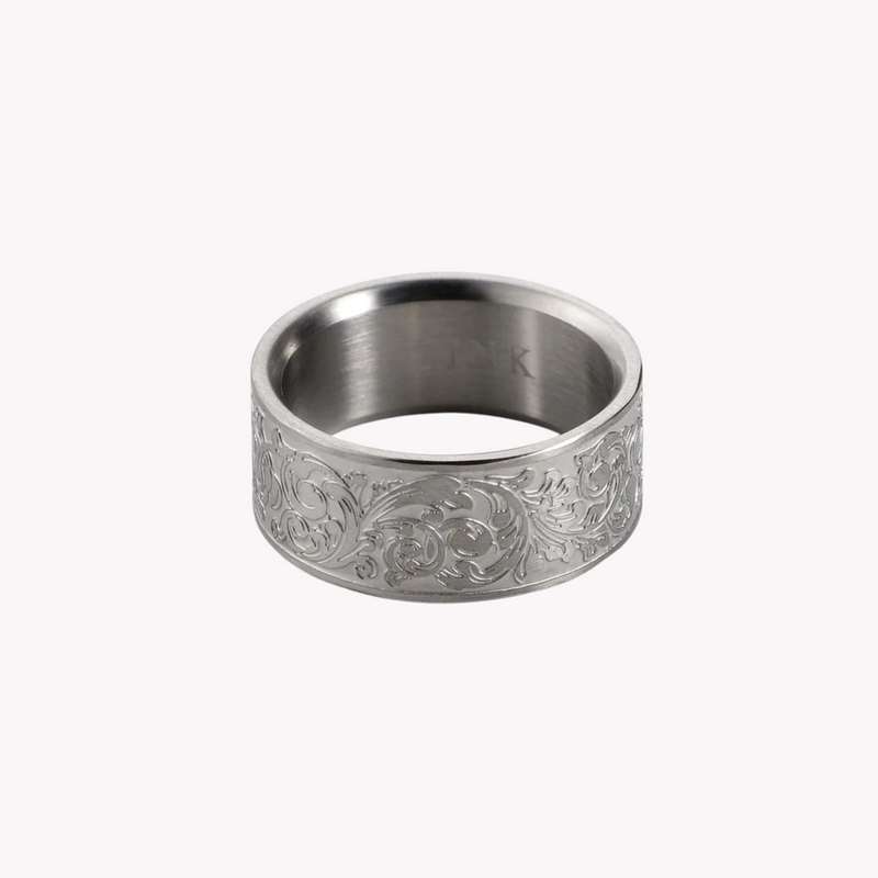 Zink Men's Silver Stainless Steel Ring | Zjrg038s