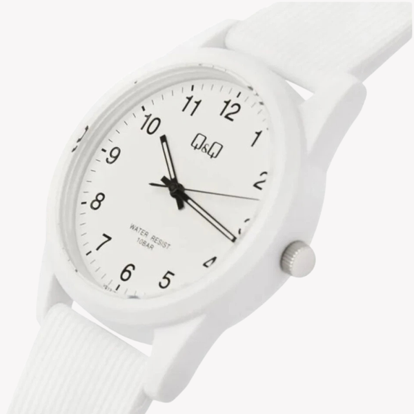 Q&Q Unisex White Watch, White Dial | VS12J006Y