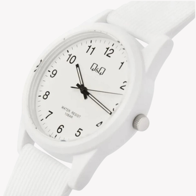 Q&Q Unisex White Watch, White Dial | VS12J006Y