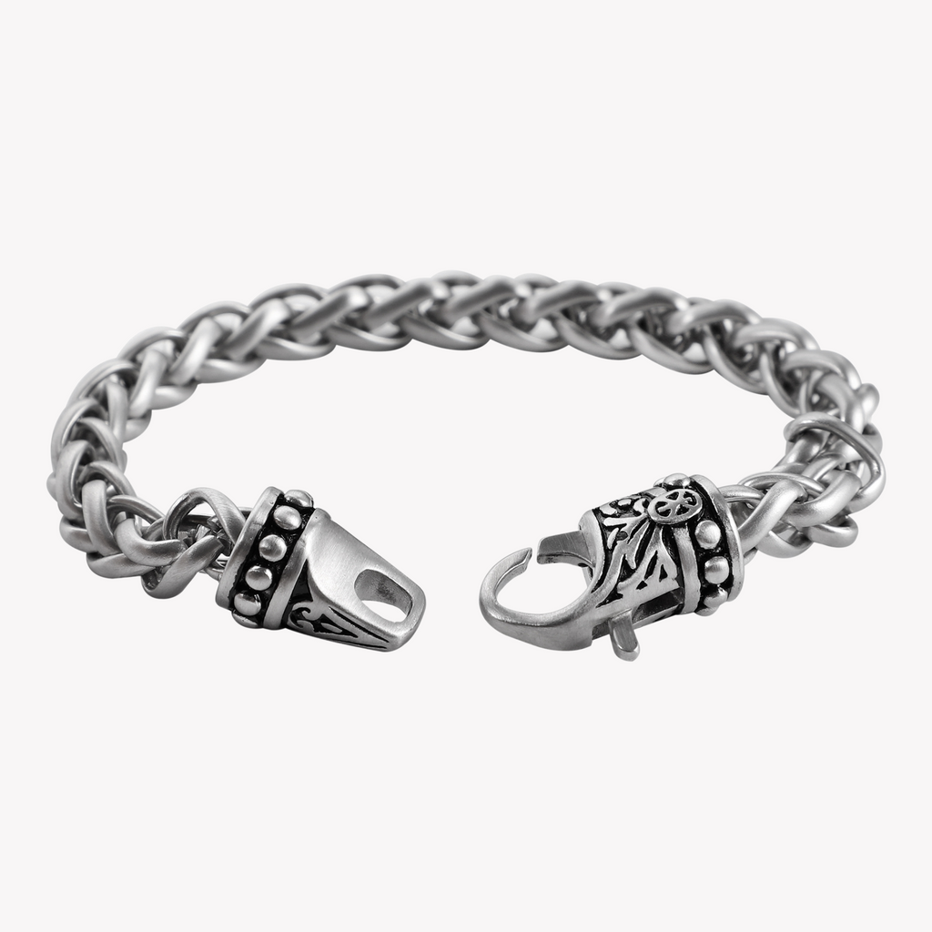 Zink Men's Silver Stainless Steel Bracelet | Zjbc052u