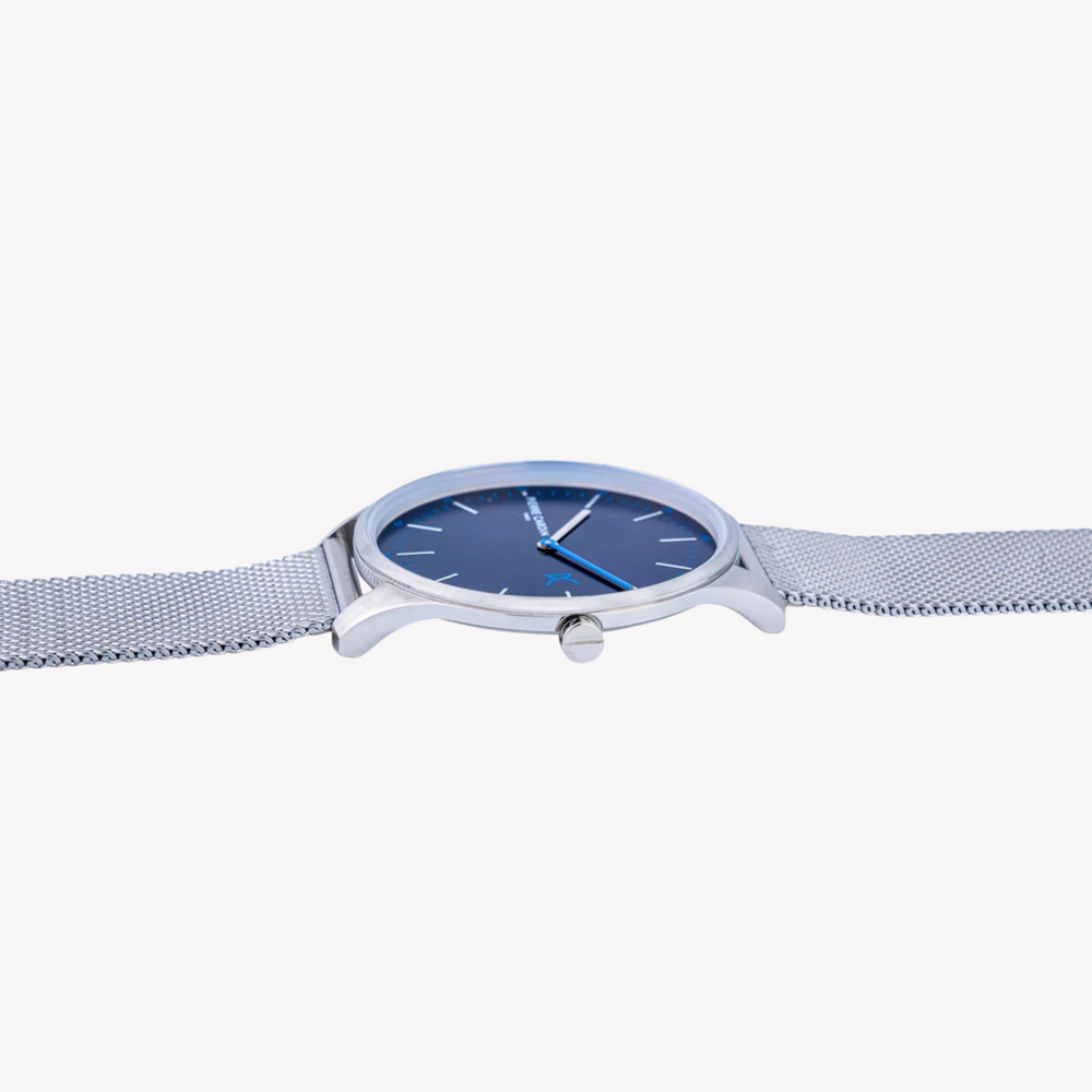 Pierre Cardin Men's Silver Stainless Steel Watch, Blue Dial | Cba.4004 by i-watch