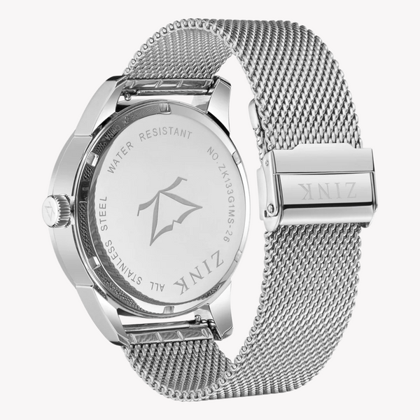 Zink Men's Silver Stainless Steel Watch | Zk133g1ms-26