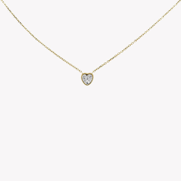 Fossil Women's Gold-Tone Necklace, Heart Pendant | JF03937710