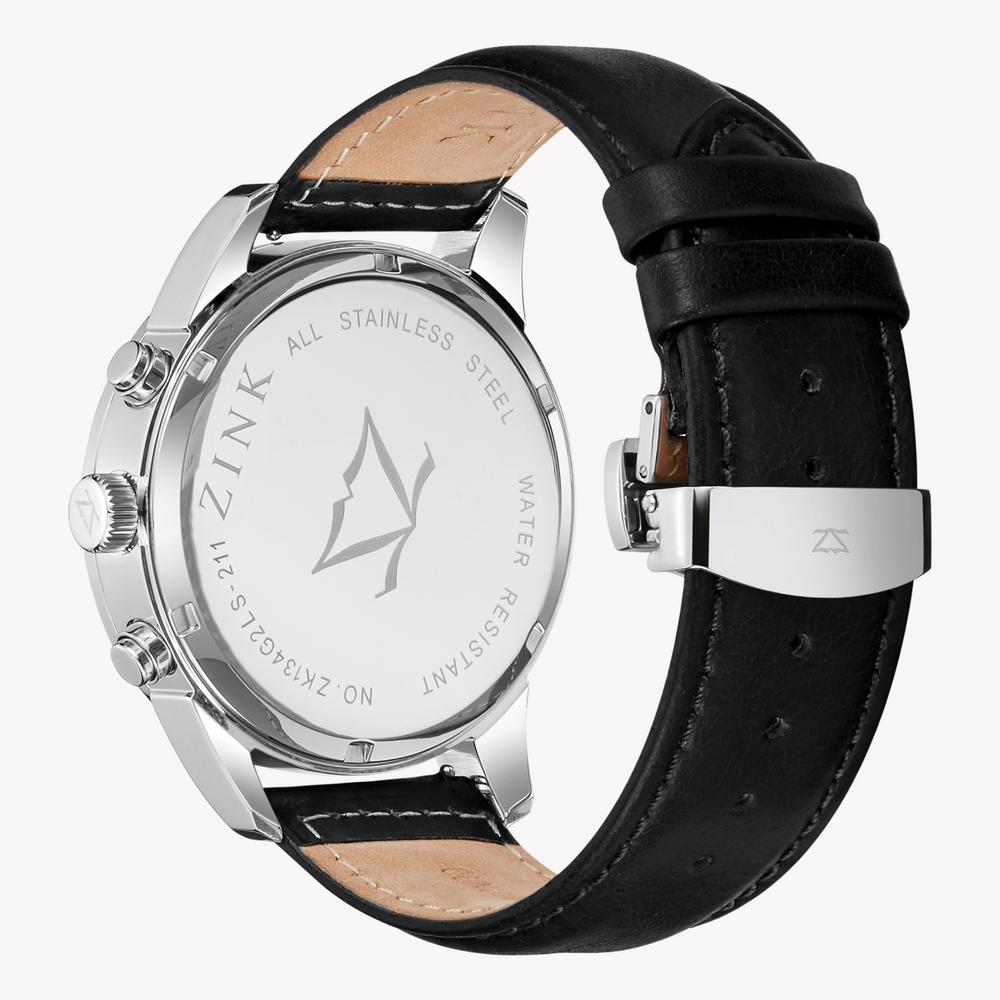 Zink Men's Stainless Steel Black Chronograph Watch | Zk134g2ls-211 by i-watch