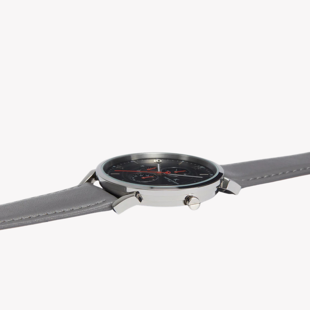 Pierre Cardin Men's Gray Leather Watch, Stainless Steel | Cpi.2025 by i-watch