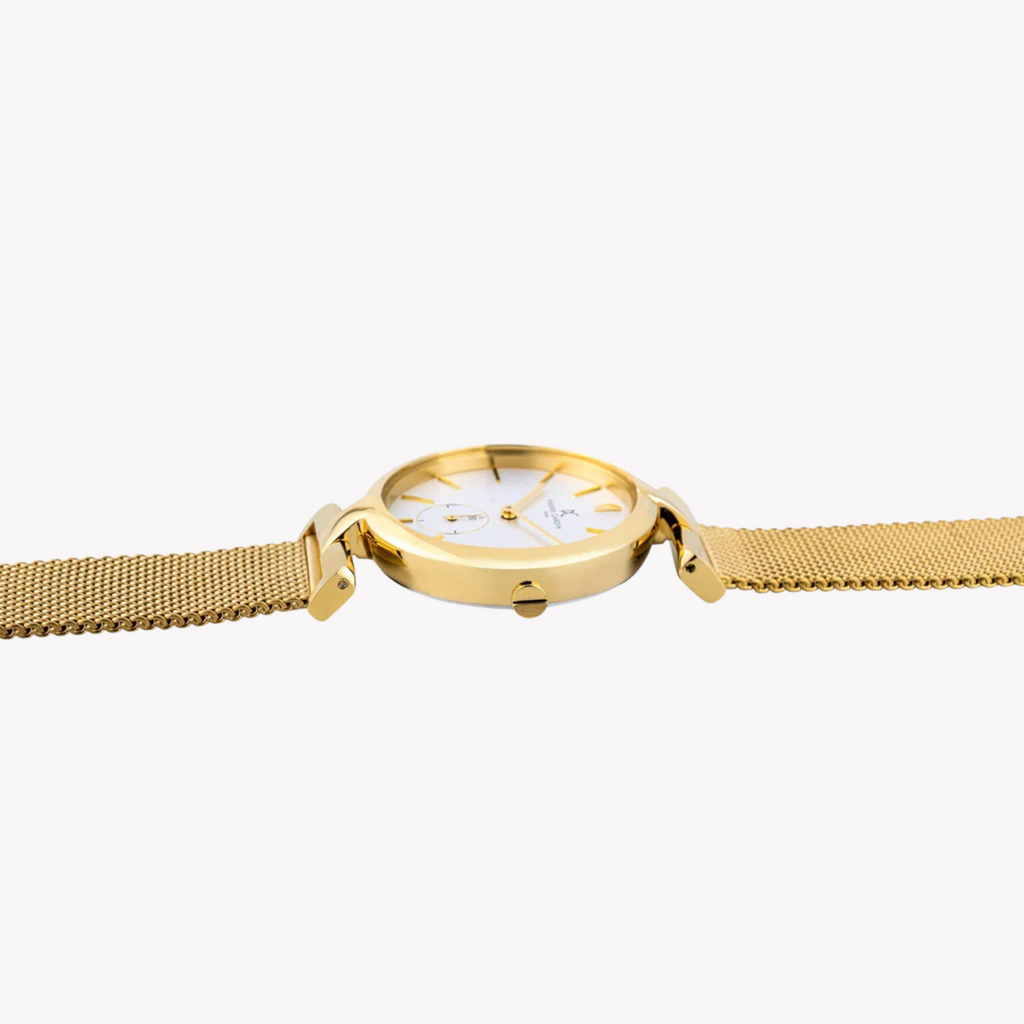 Pierre Cardin Women's Gold Watch, Silver Dial | Cmd.3523