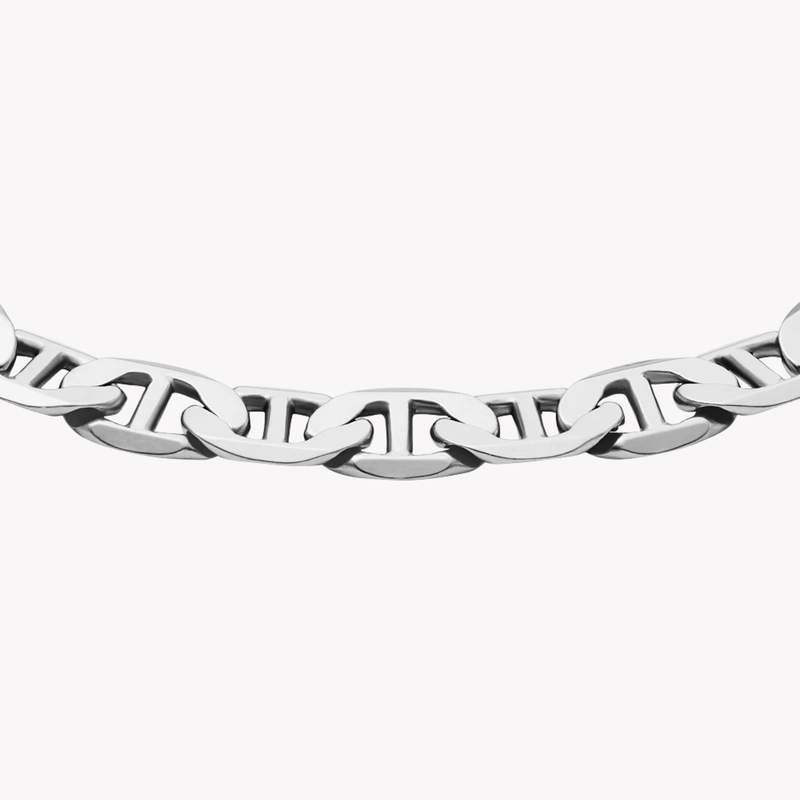 Fossil Unisex Silver Bracelet, Heritage Anchor Chains | JA7239040