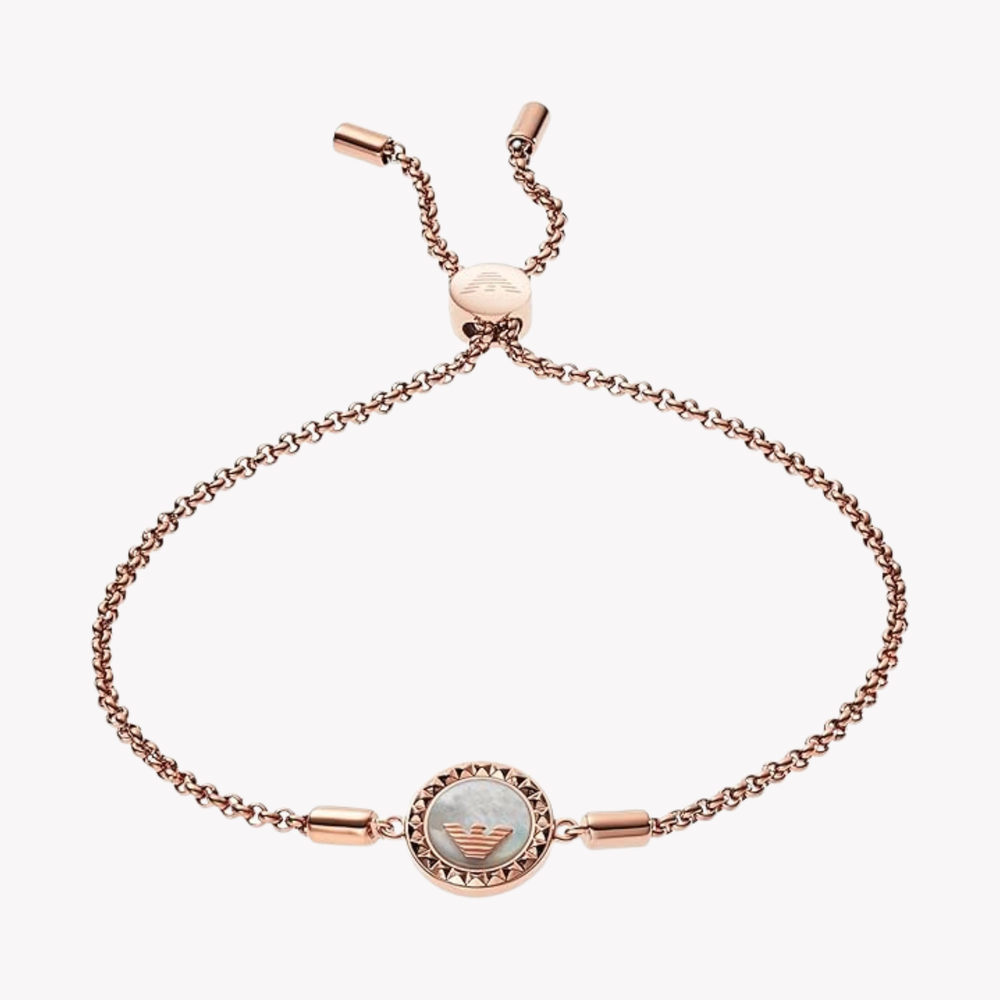 Emporio Armani Women's Rose Gold Bracelet, Mother of Pearl & Crystal | EGS2308221
