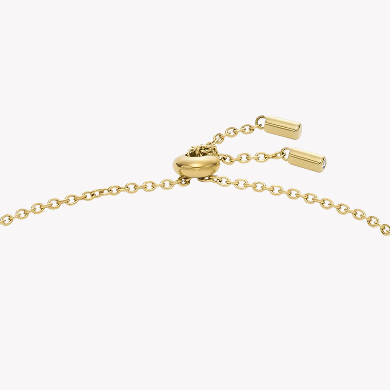 Fossil Jewels Women's Gold-Tone Bracelet, Cubic Zirconia Accents | JOF00943710
