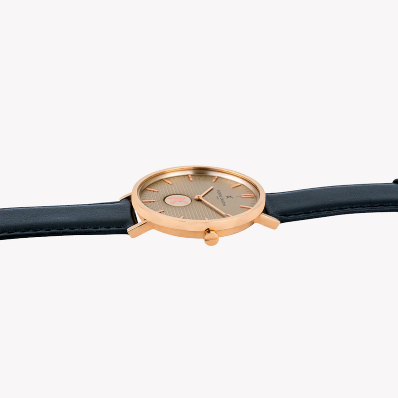 Pierre Cardin Men's Beige Dial, Black Leather | Cbv.1048 by i-watch