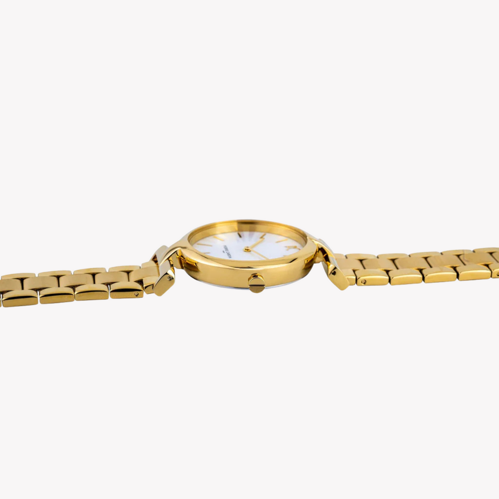 Pierre Cardin Women’S Gold Stainless Steel Watch, White Dial | Cmd.3513