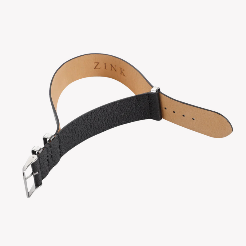Zink Men's Leather Watch Band - Black | Zlb001bs by i-watch