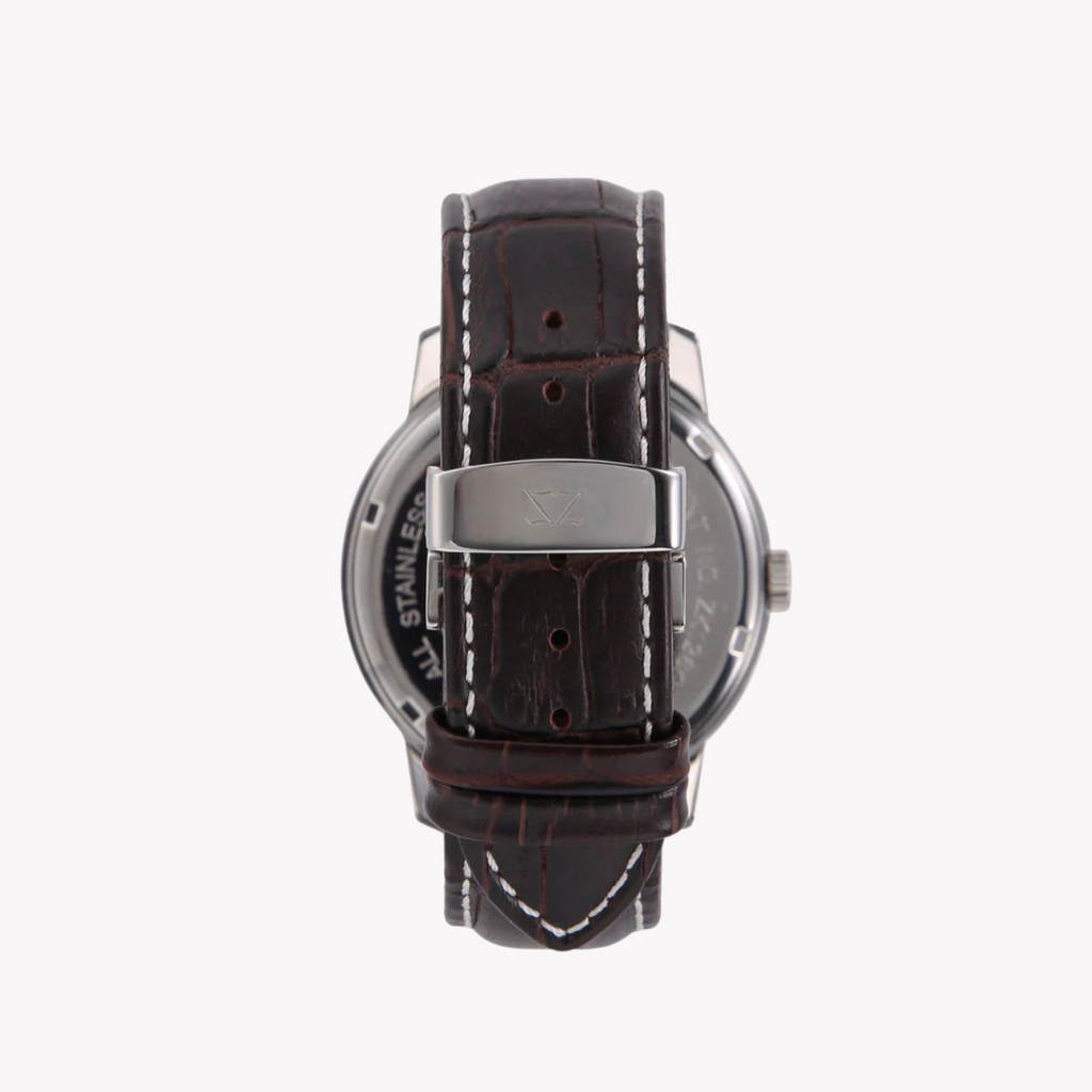 Zink Men's Stainless Steel & Leather Watch | Zk126g5ls-11